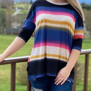 'Sew In Love' Ombre 3/4 Sleeve